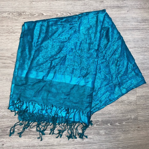 Cashmere PASHMINA silk scarf - Picture 3 of 3